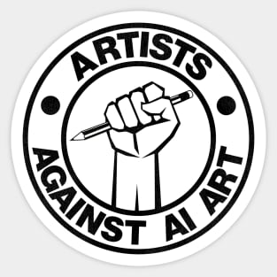 Artists Against AI Art Sticker